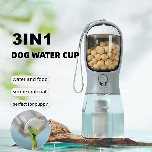 Pet Travel Trio Water, Food & Waste All-in-One Cup-Pet Accessories-LifeGetsEasy