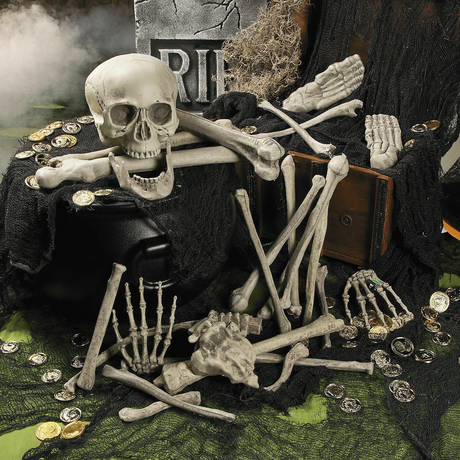 Halloween Skeleton Bones 28pcs Haunted House Decoration-Seasonal & Holiday Decorations-LifeGetsEasy