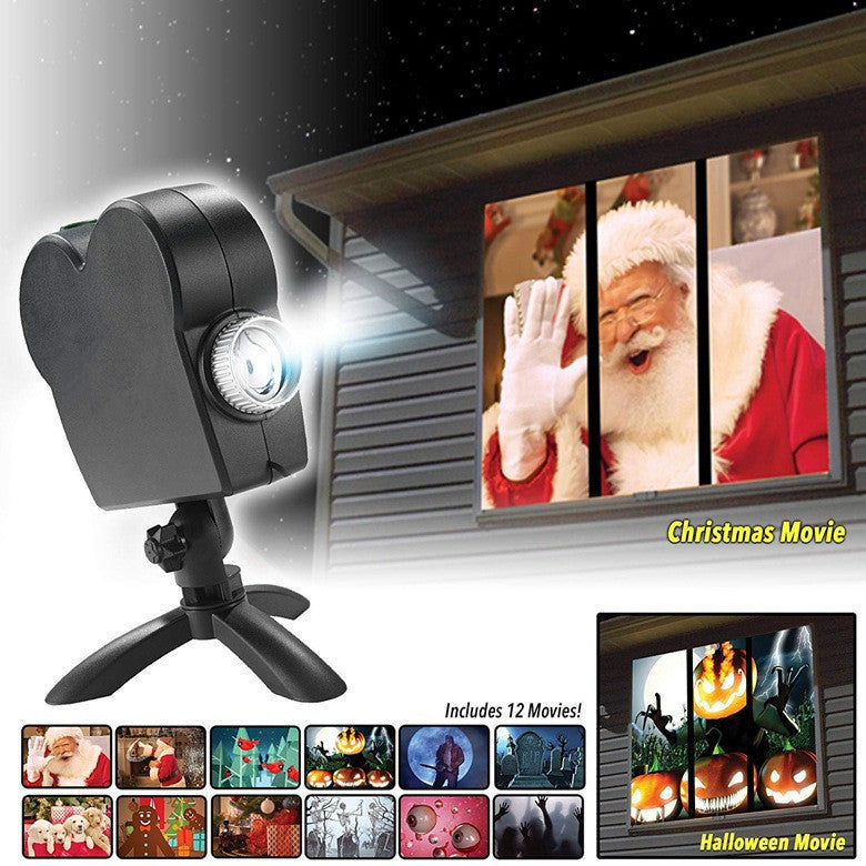 Halloween And Christmas Window Projector Decoration-Seasonal & Holiday Decorations-LifeGetsEasy