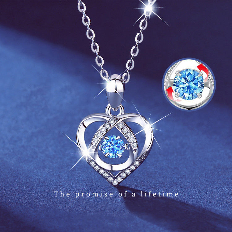 Valentine's Day Heart-shaped Women Necklace Luxury Love Rhinestones Gift-Necklace-LifeGetsEasy