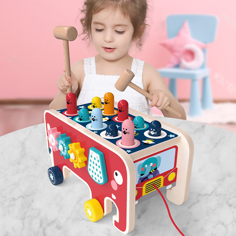 Wack A Tune Toddlers Kids Wooden Mallet Bench Bus Toy-Toys-LifeGetsEasy