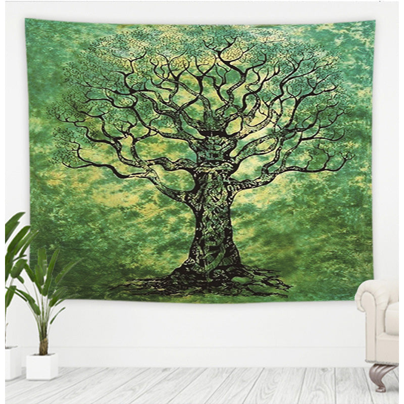 Nature Wall Tapestry Tree Forest Starry Sky Psychedelic Wall Cloth-Wall Decor-LifeGetsEasy