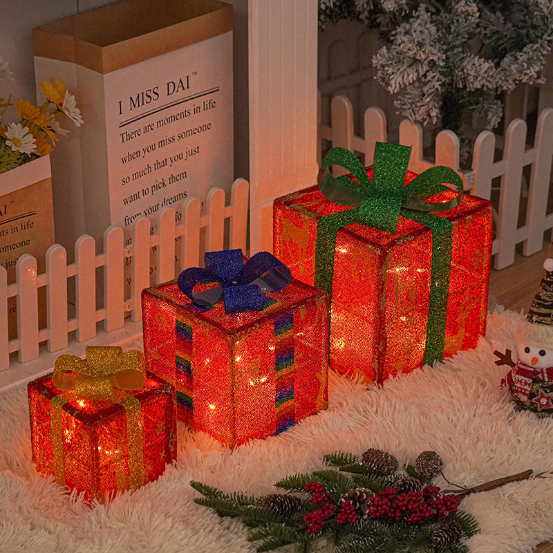 Lighted Up Outdoor Christmas Gift Box Decorations-Toys-LifeGetsEasy