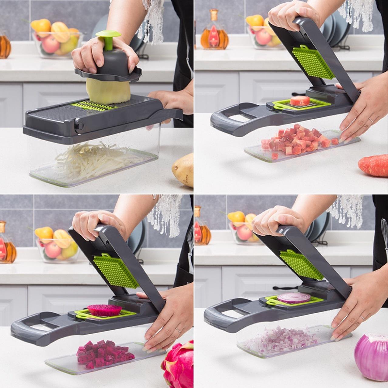 7 In 1 Manual Vegetable Chopper Cutter Slicer-Kitchen Accessories-LifeGetsEasy