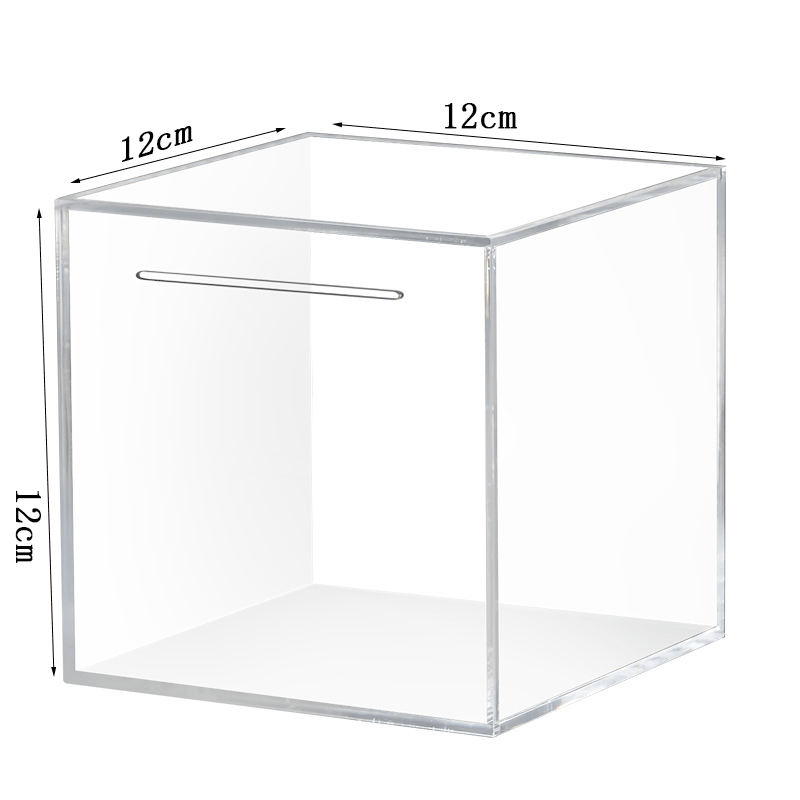 Transparent Acrylic Clear Unopenable Money Bank