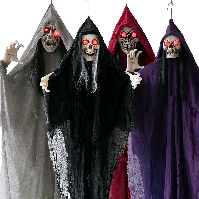 Halloween Hanging Eye Glowing Skeleton Decoration-Seasonal & Holiday Decorations-LifeGetsEasy