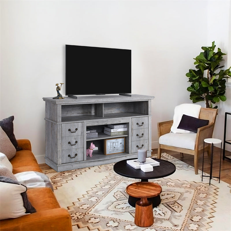 TV Stand Cabinet Vintage Home Living Room Entertainment Center-Entertainment Center-LifeGetsEasy