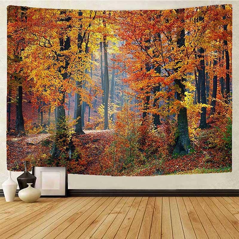 Wonderous Fall Forest Trees Tapestry-Wall Decor-LifeGetsEasy