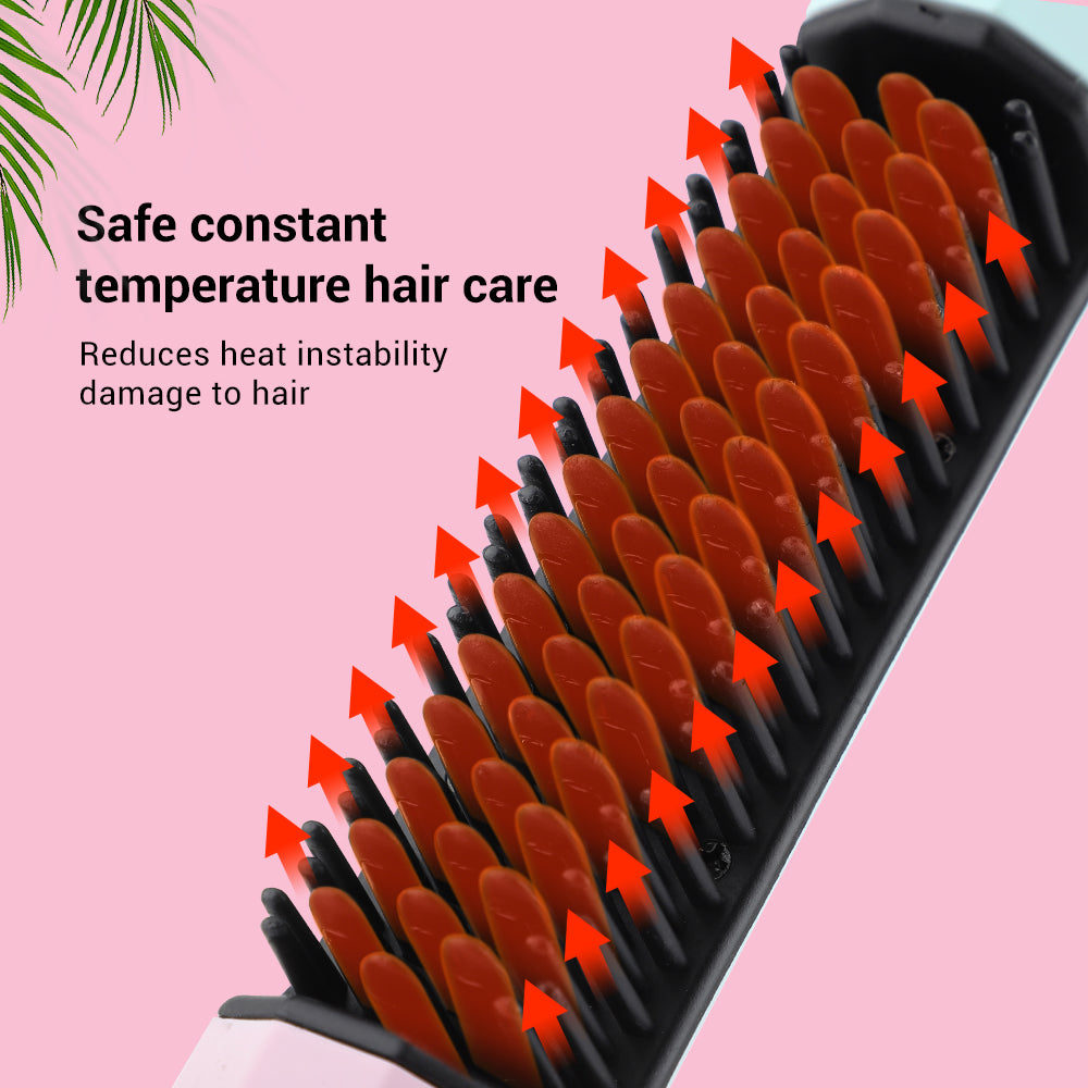 Straightening Comb Rechargeable Hair Wireless Straightener Curler USB charging-Electronics-LifeGetsEasy