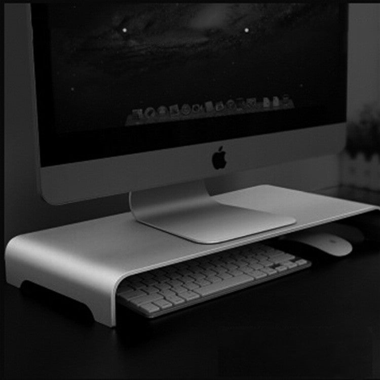 Aluminum Computer Monitor Notebook Desktop Elevated Base-Monitor Stand-LifeGetsEasy