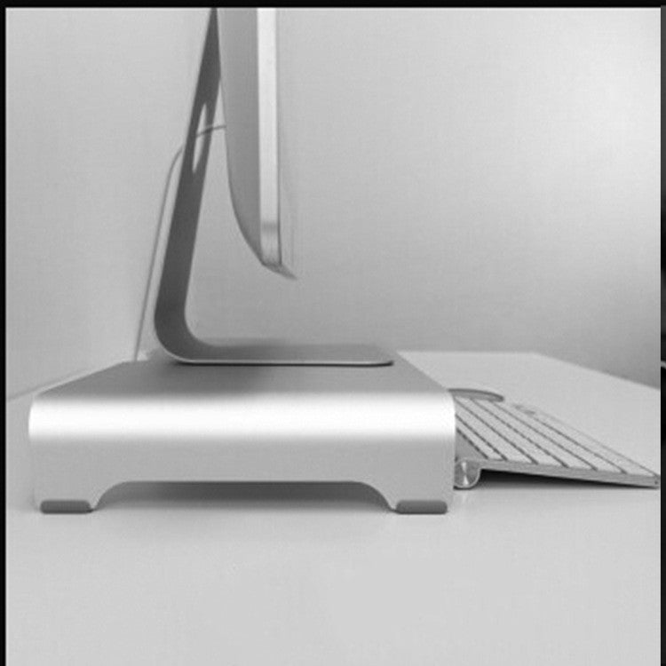 Aluminum Computer Monitor Notebook Desktop Elevated Base-Monitor Stand-LifeGetsEasy